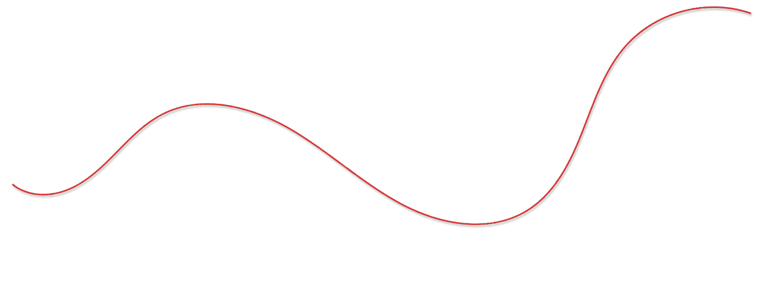 Curved red line