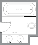 Single bath tub
